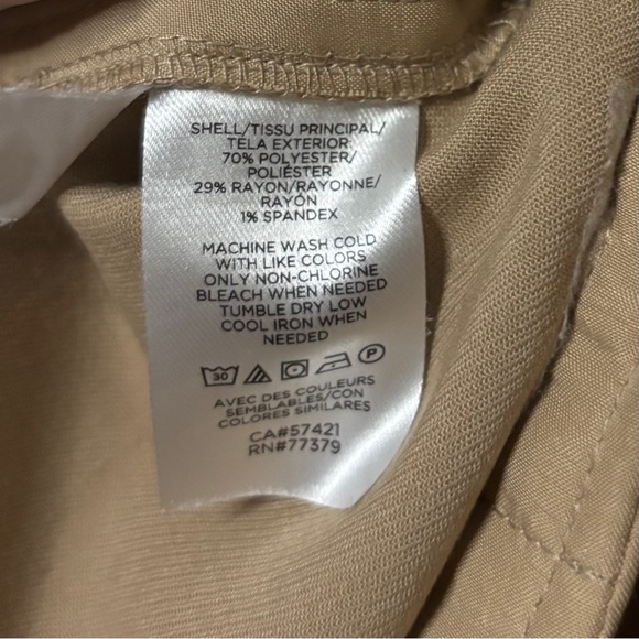 Ann Taylor The Paperbag Ankle Pant New Trousers / Pants Tan Pleated Size 14 - Picture 11 of 14